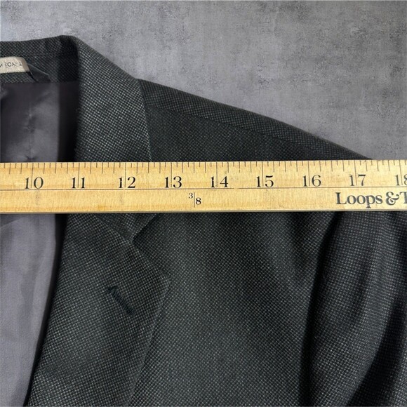 BANANA REPUBLIC Tailored fit Mens Blazer Sport Coat 2-Button Jacket 42S Gray - Picture 9 of 14